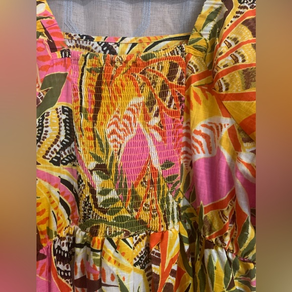 Mlle Gabrielle Plus Size Cotton Floral Print Summer Dress-Size 3X - Picture 3 of 11